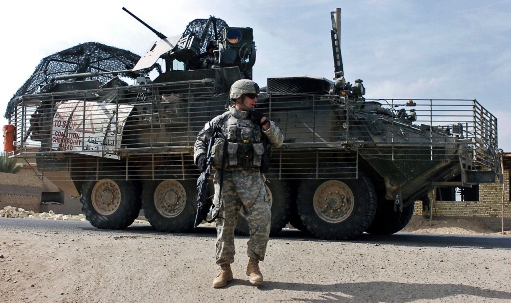 Un M1127 Stryker RV (Reconnaisance Vehicle) de la 4th SBCT à Ramadiyah, en Irak. Source: Reuters